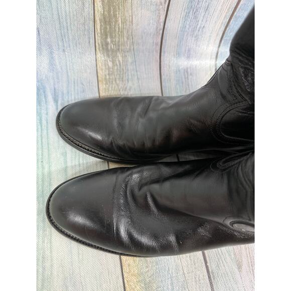 Justin Black Cowboy Boots Women's Size 8.5 Western Cowgirl Vintage USA - Picture 4 of 8